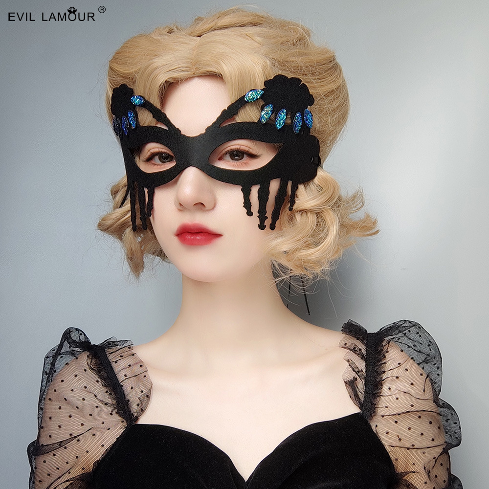 Halloween Carnival Nightclub Bar Skull Mask Ball Performance Half-face Princess Party Mask MJ-133