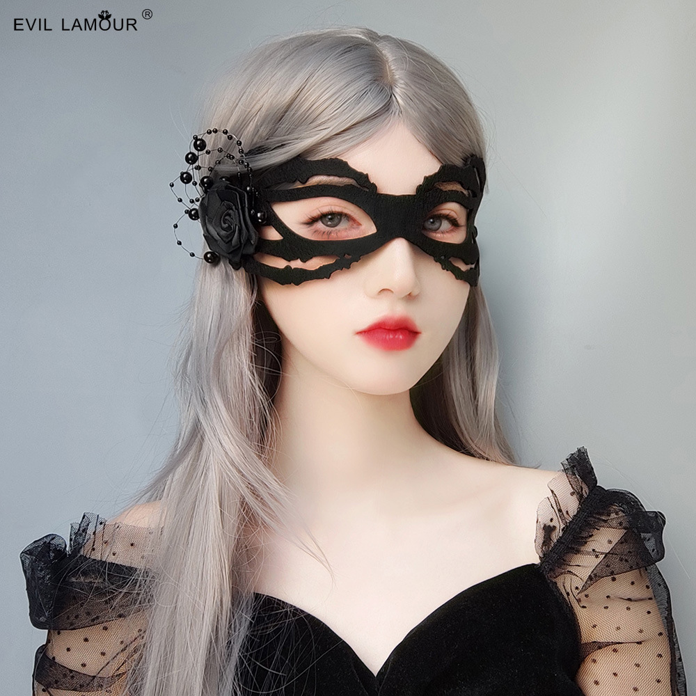 Halloween Masquerade Queen Witch Reaper Half-face Princess Mask Stage Performance Party Prop MJ-134