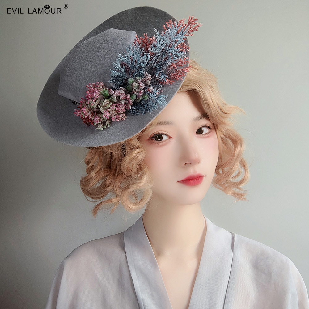 Hat Headpiece Party Performance Vintage Gown Accessory Socialite Runway Stage Hair accessory FJ-228