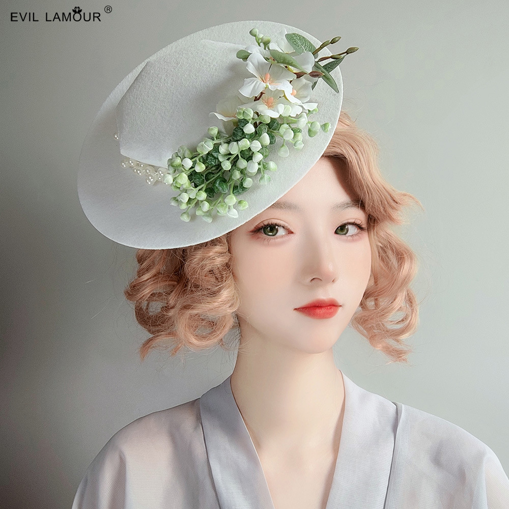 Bridal Headpiece Bridal Wedding Christmas Flat top Fascinator FJ-233