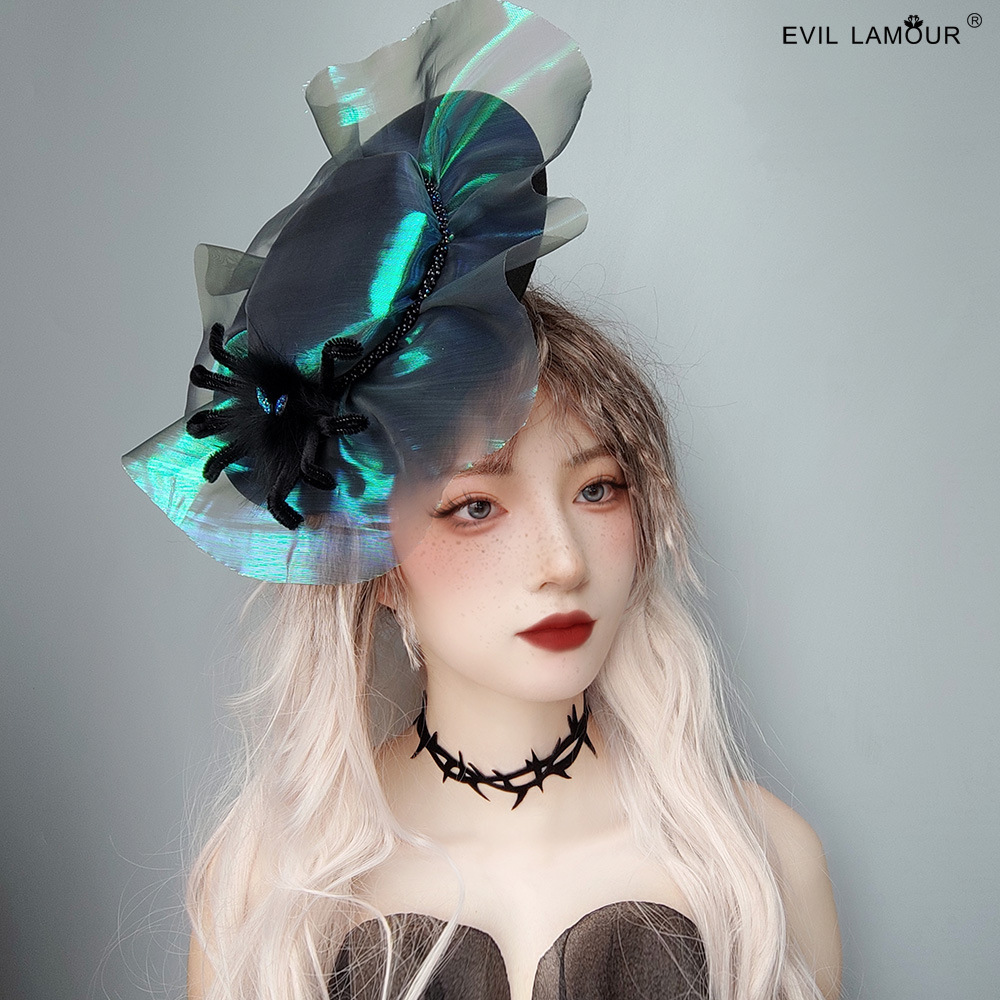 Gothic Spider Flat-Top Costume Hat - FJ-244