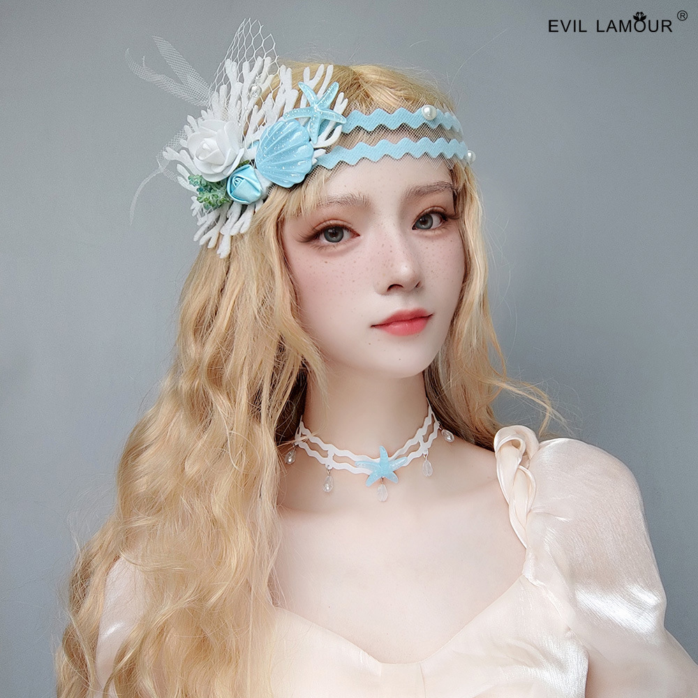 Mermaid-Style Starfish and Shell Headband - FD-59-1
