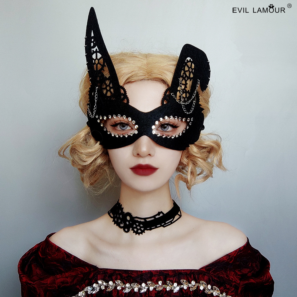 Punk Rabbit Easter Rabbit Mask Makeup Ball Venice Party Unisex MJ-13-1