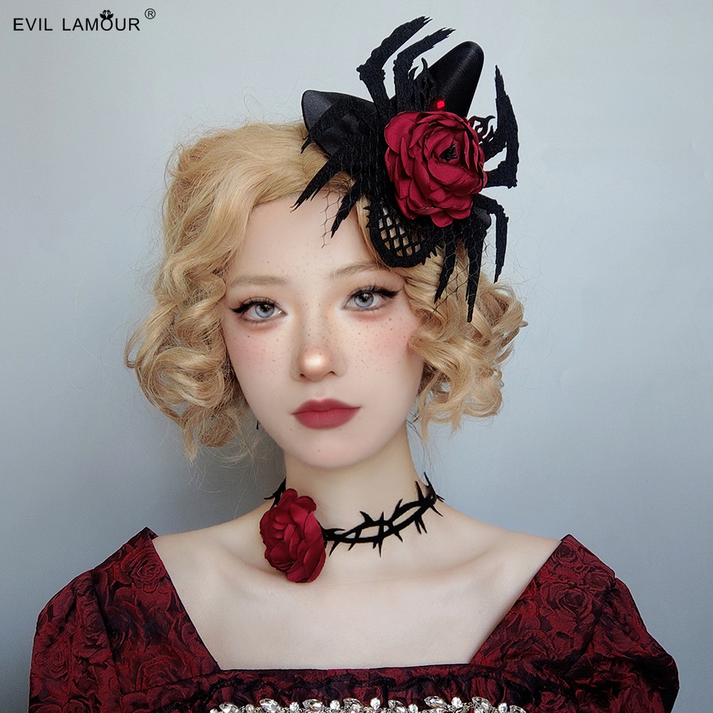 Halloween Carnival Spider Hat Hair accessory Women Vintage Headpiece FJ-38-1