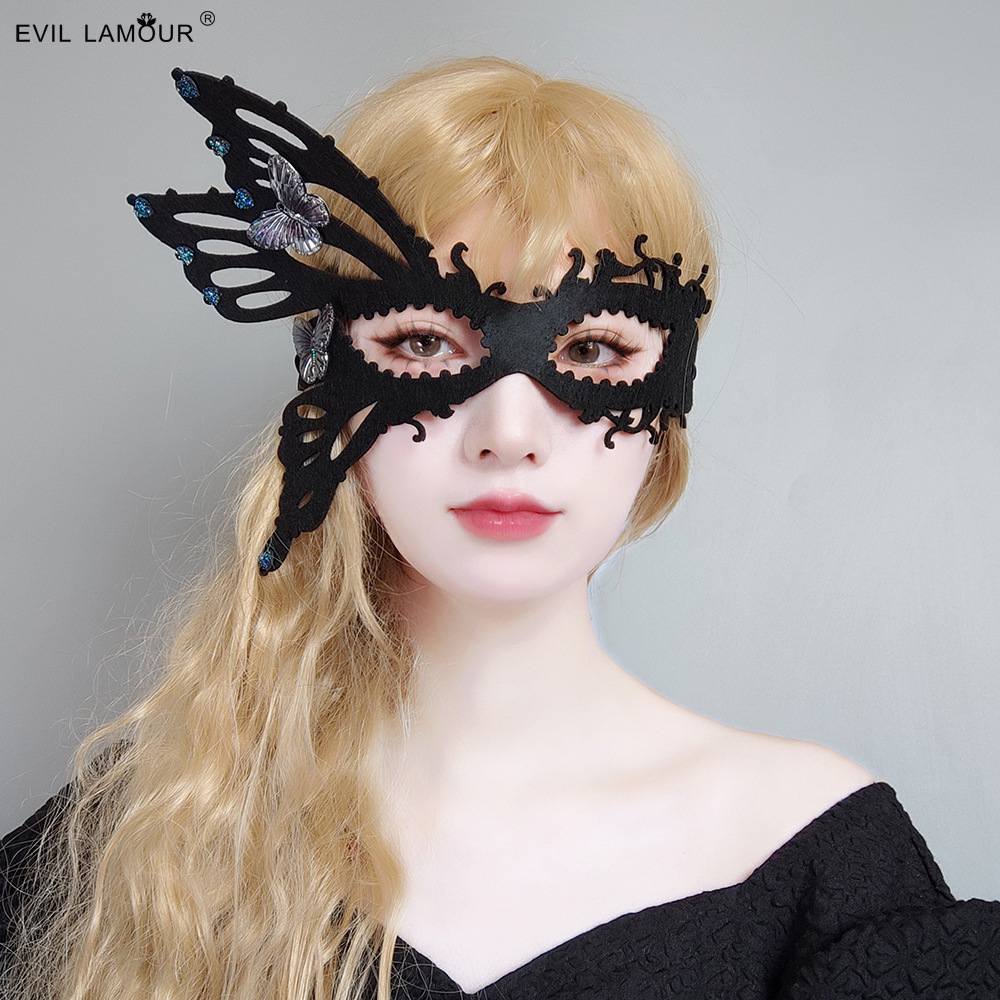 Halloween Half-face Butterfly Mask Women Masquerade Mask Nightclub Eye mask MJ-32-1