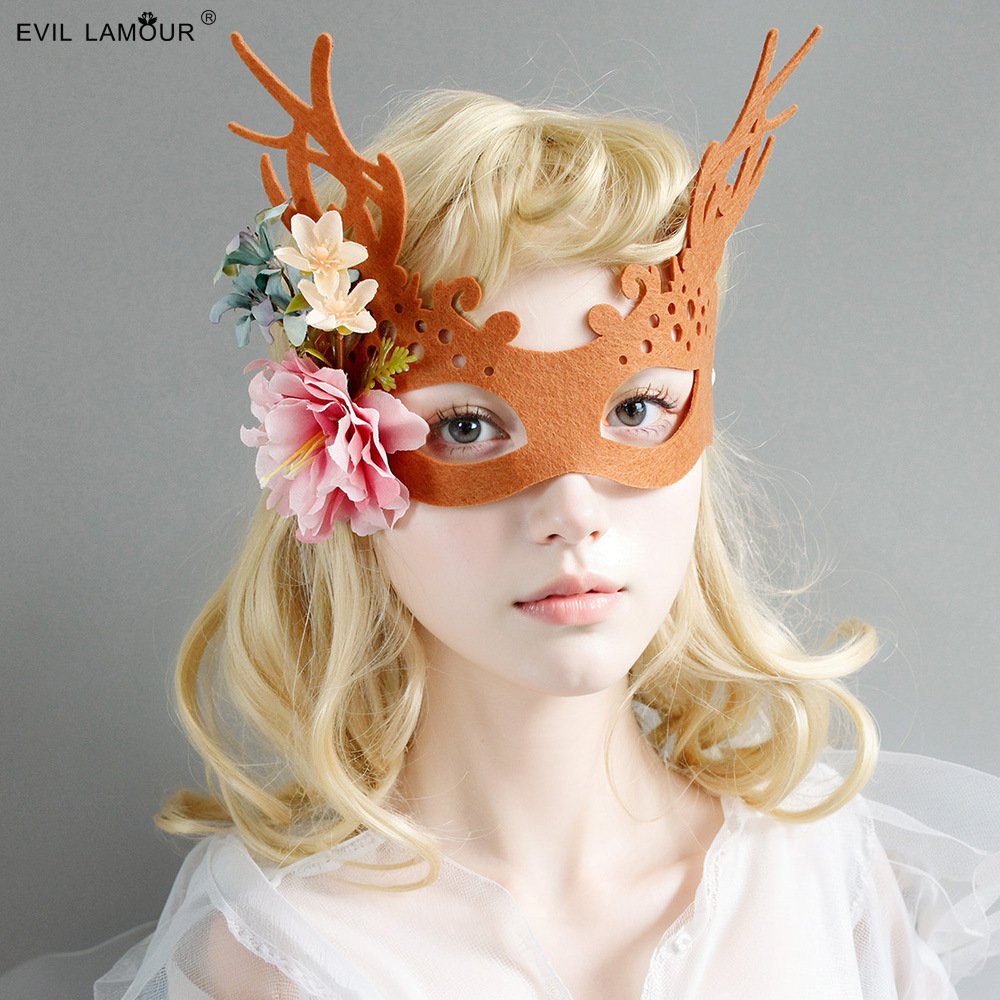 Christmas Cute Roleplay Small Flower Half-face Mask Easter Eye mask MJ-74-1