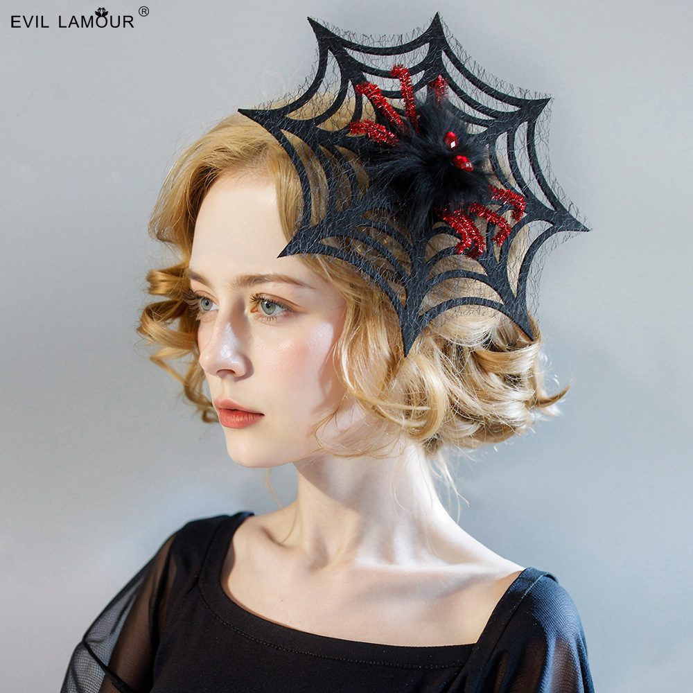 Halloween Spiderweb Hair clip Demon Witch Queen Ghost Roleplay Party Headpiece FJ-35-1