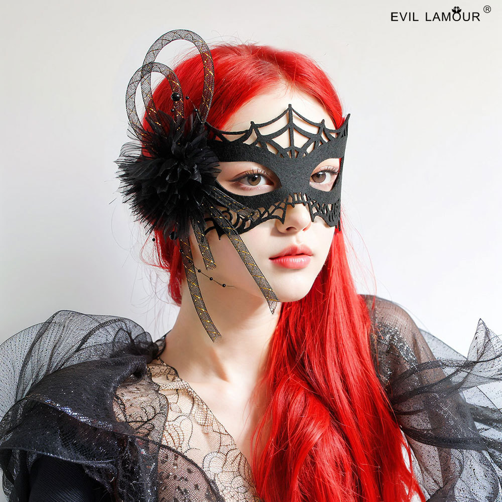 Halloween Spiderweb Mask Masquerade Holiday Sexy Eye mask Carnival Halloween Eye mask Women MJ-166