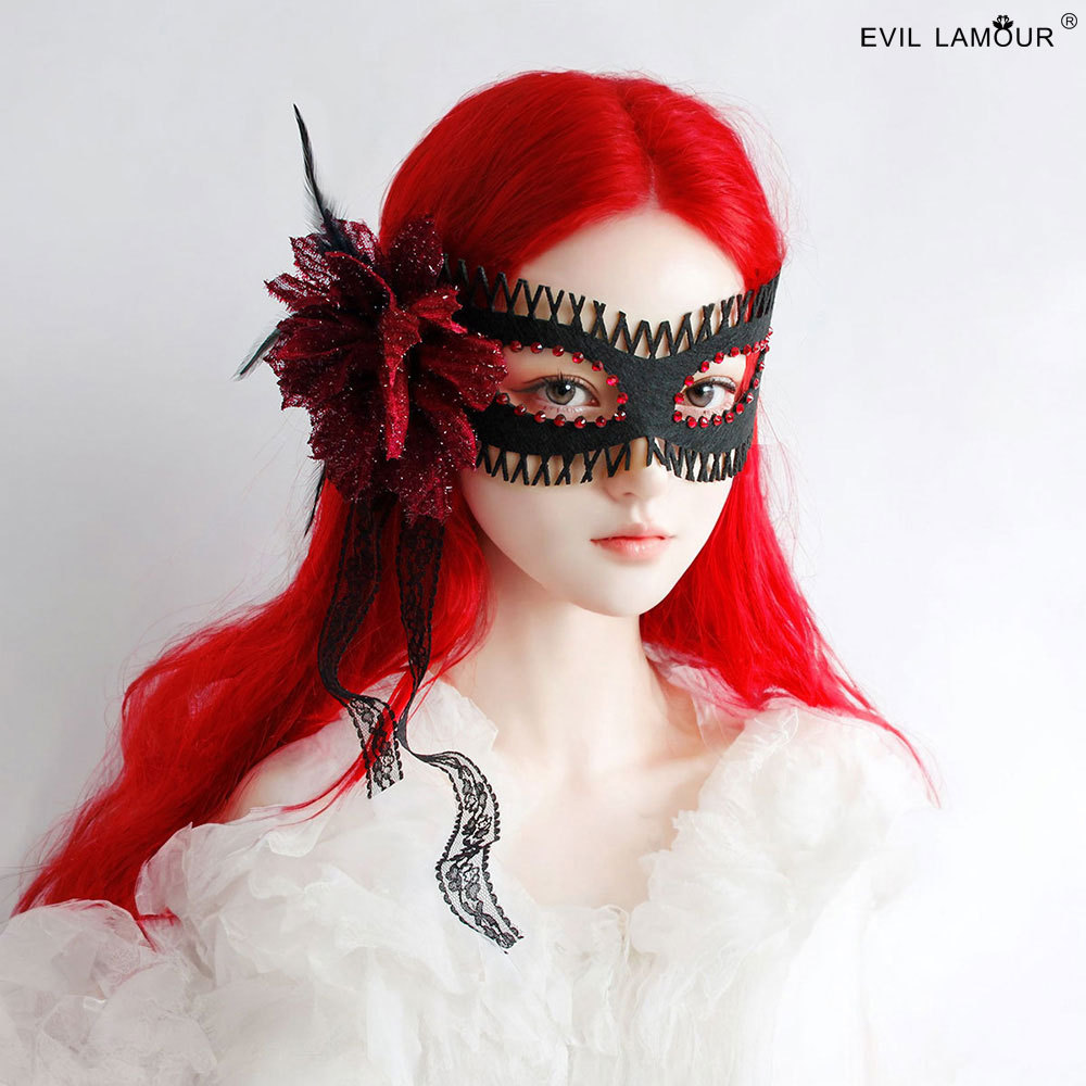 Halloween Feather Flower Mask Masquerade Sexy Game Mask Carnival Half-face Eye mask Women MJ-169