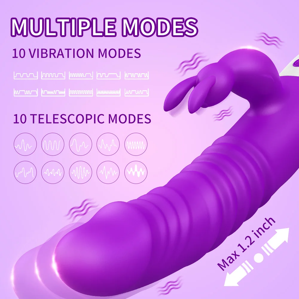 Women's Rabbit Vibrator and G-Spot Massager, 21.5 cm — product detail