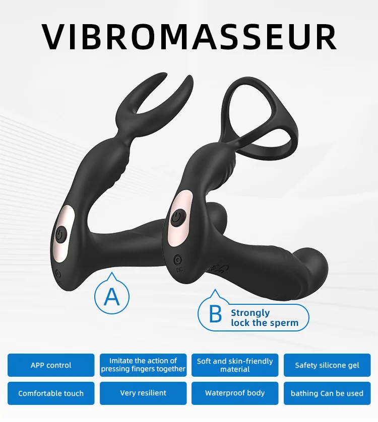 App-Controlled Vibrating Prostate Massager & Ring — product detail