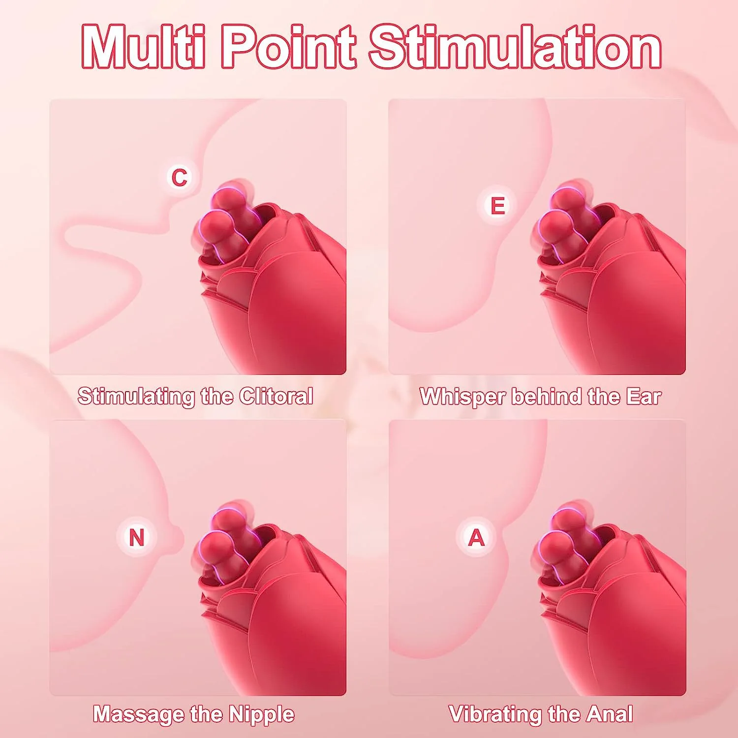 Rose-Style Dual-Tongue Vibrator — product detail