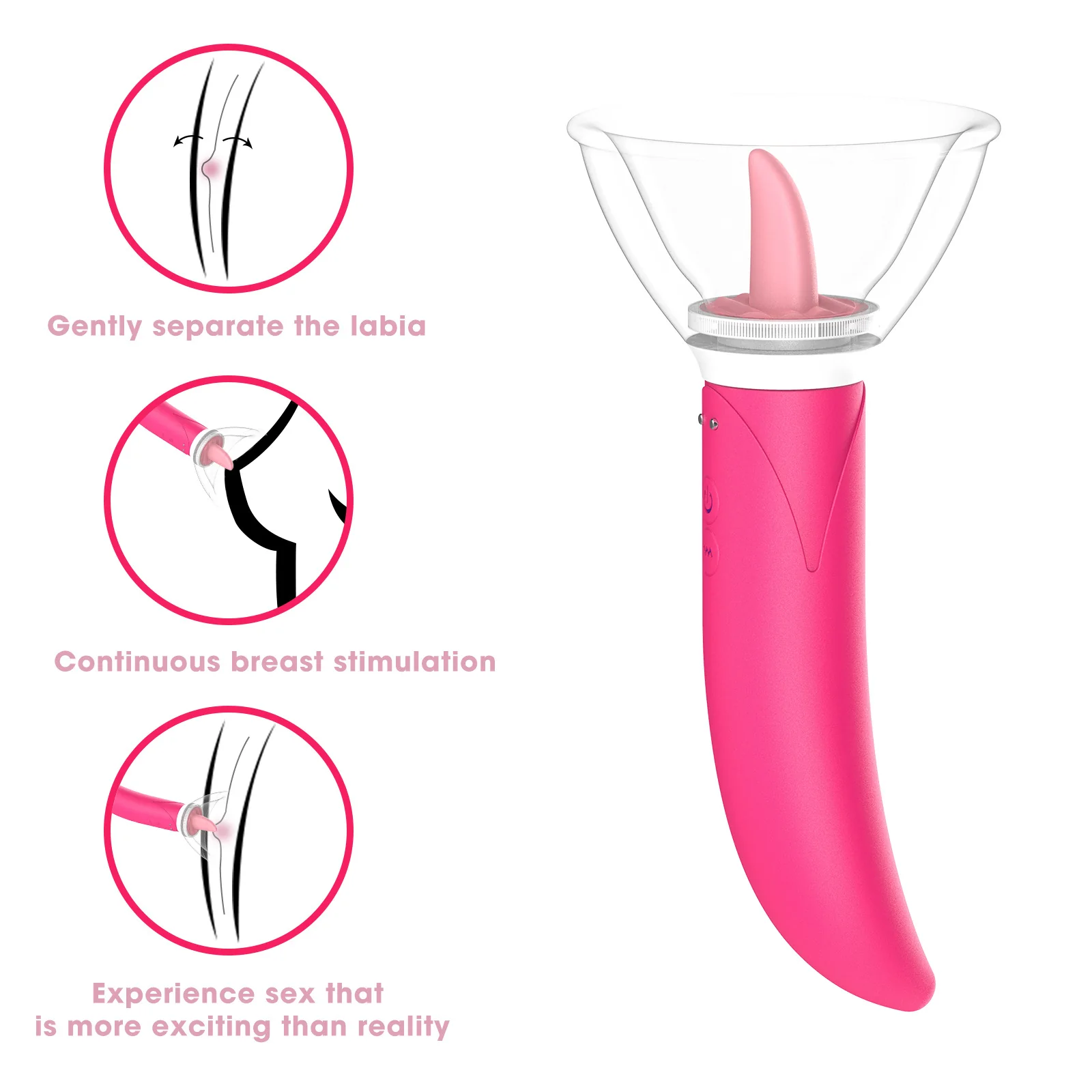 Simulated-Tongue Vibrating Intimate Massager — product detail