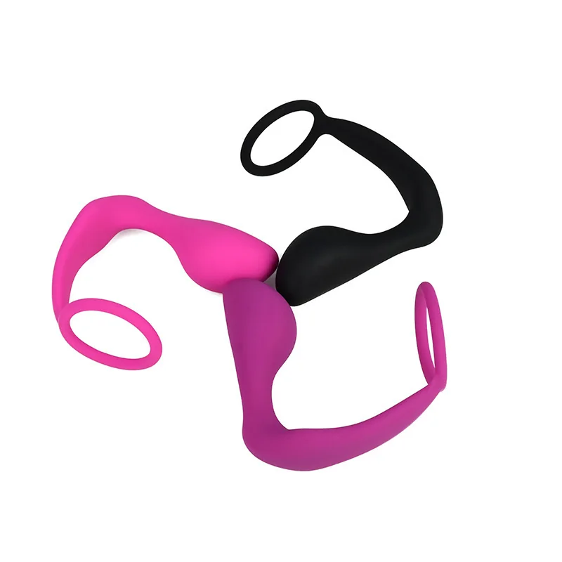 Men's Silicone Prostate Massager, Anal Plug and Cock Ring — product detail