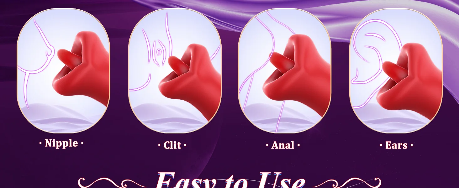 Red Lips Licking-Style Vibrator for Women, 14.3 cm — product detail