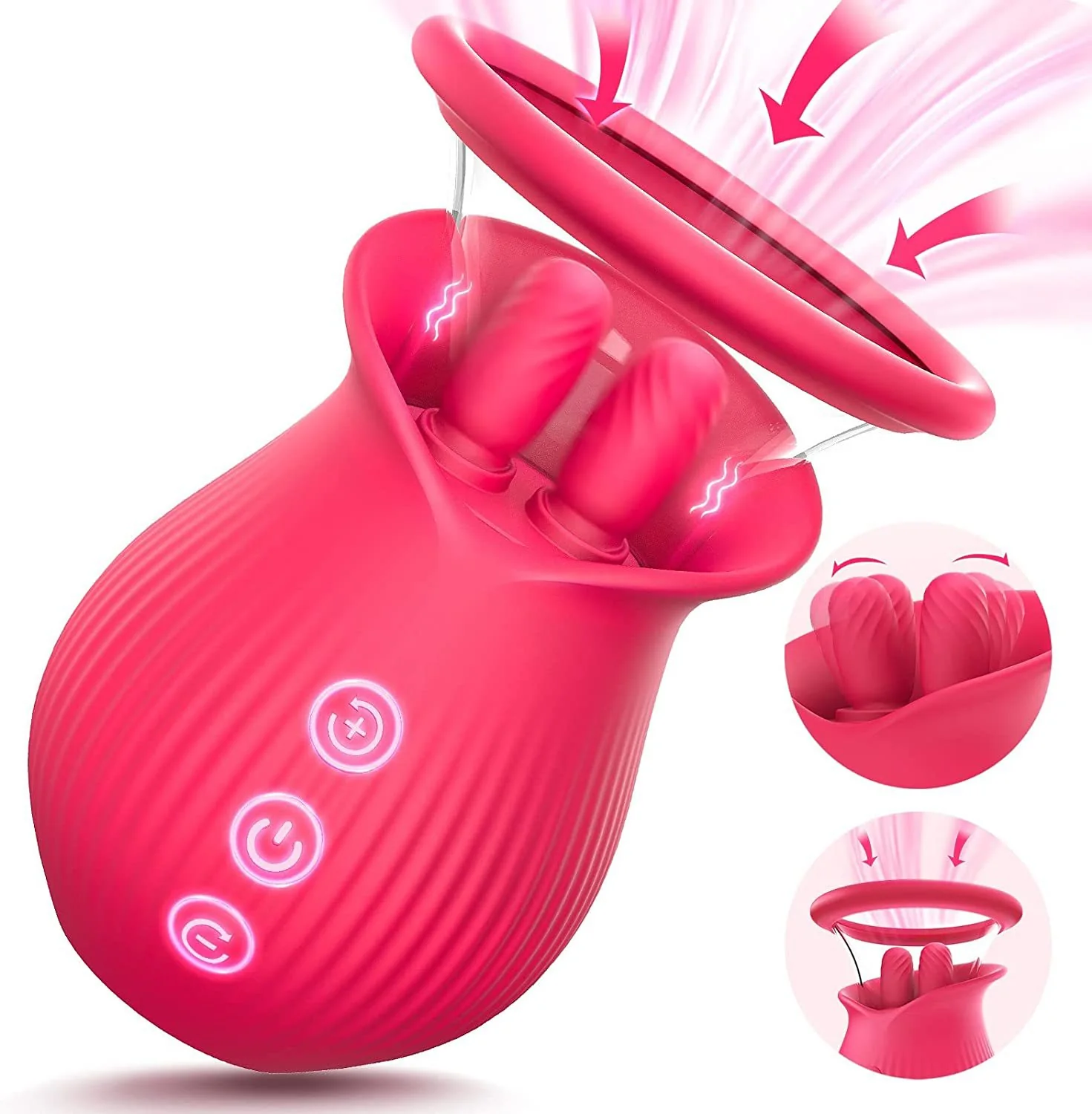 Flower-Tongue Licking, Sucking & Vibrating Clitoral Stimulator — product detail