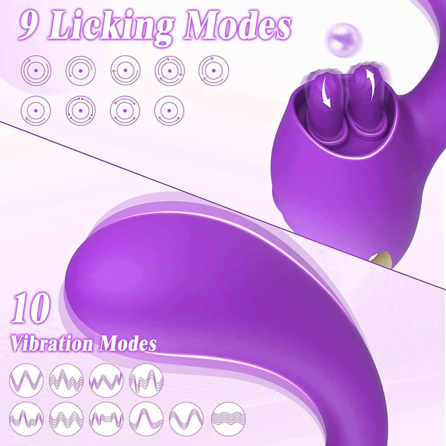 Dual-Tongue Female G-Spot Stimulation Vibrator — product detail