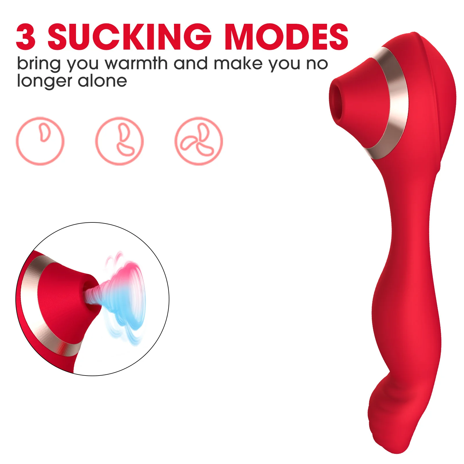 7-Mode Vibrating, Thrusting & Suction Massager — product detail