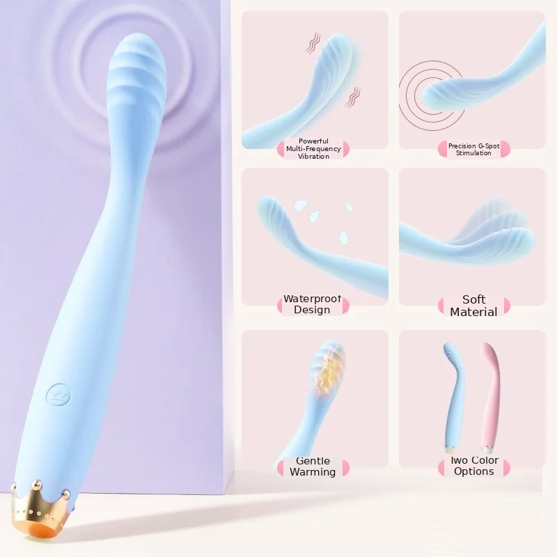 Women's Crown-Detail USB Rechargeable Vibrator, 10 Modes — product detail