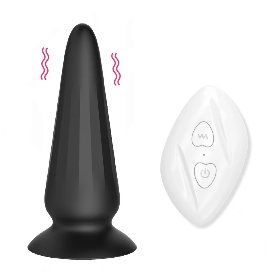 10-Mode Pointed Vibrating Anal Plug with Wireless Remote Control
