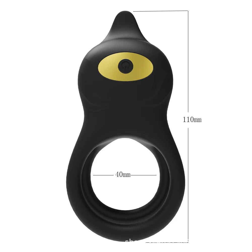 Silicone 10-Setting Vibrating Clitoral Ring for Couples — product detail