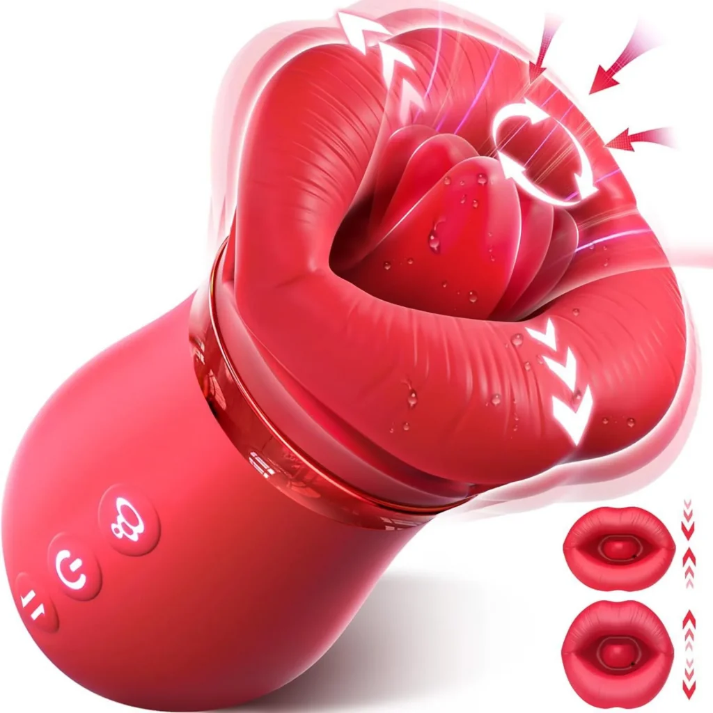 Lip-Shaped Licking, Sucking & Vibrating Women's Adult Stimulator