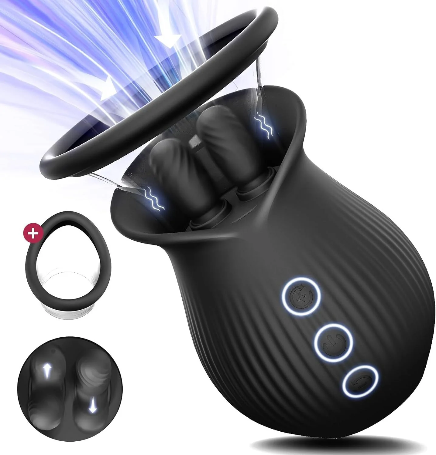 Flower-Tongue Licking, Sucking & Vibrating Clitoral Stimulator — product detail