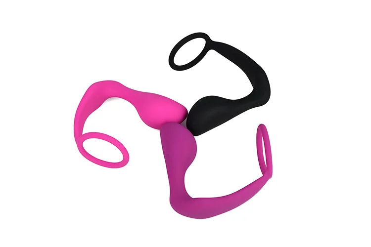 Men's Silicone Prostate Massager, Anal Plug and Cock Ring — product detail