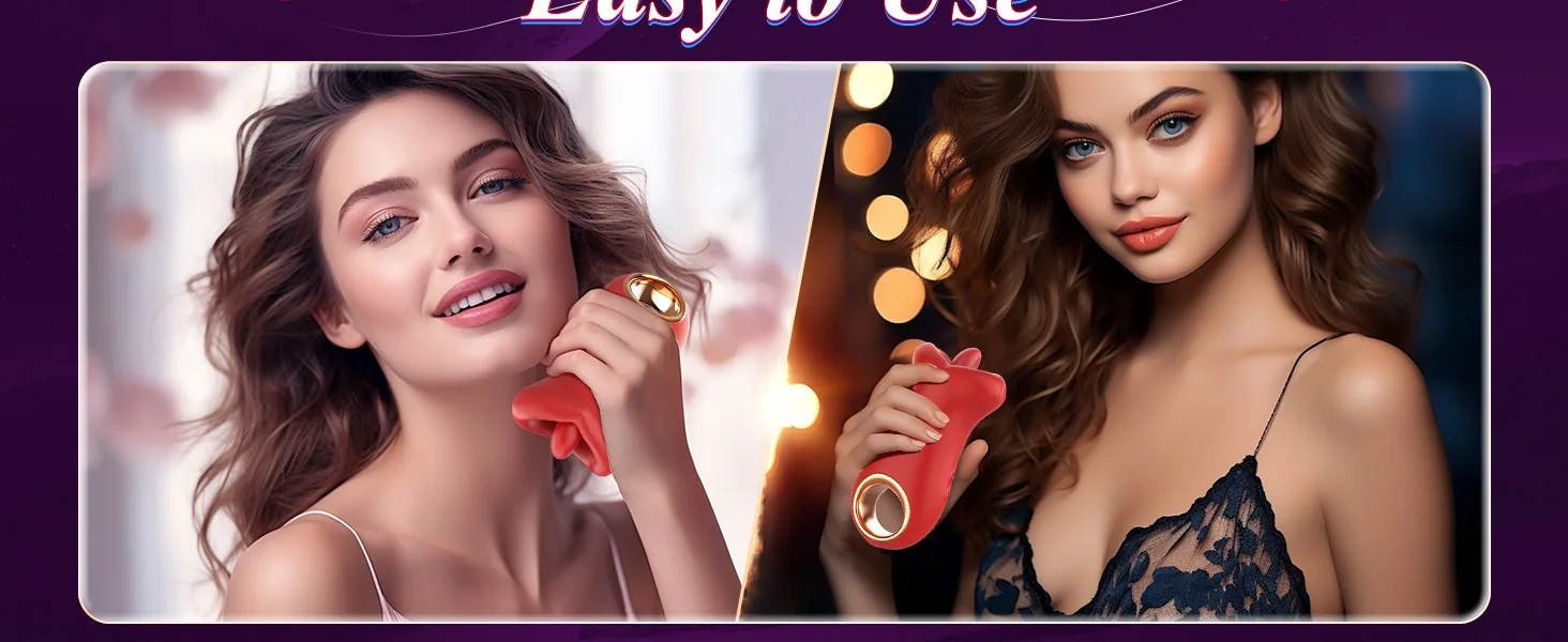 Red Lips Licking-Style Vibrator for Women, 14.3 cm — product detail