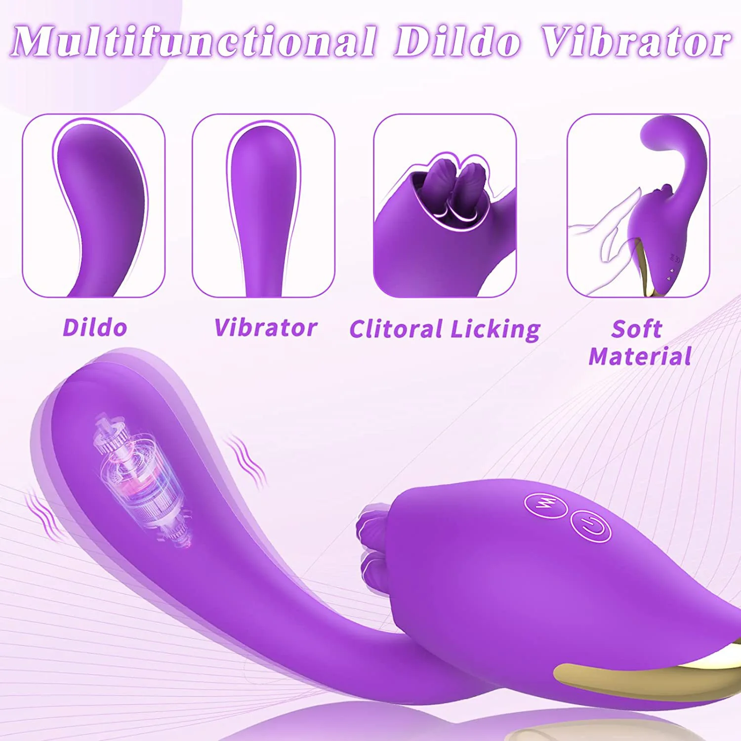 Dual-Tongue Female G-Spot Stimulation Vibrator — product detail