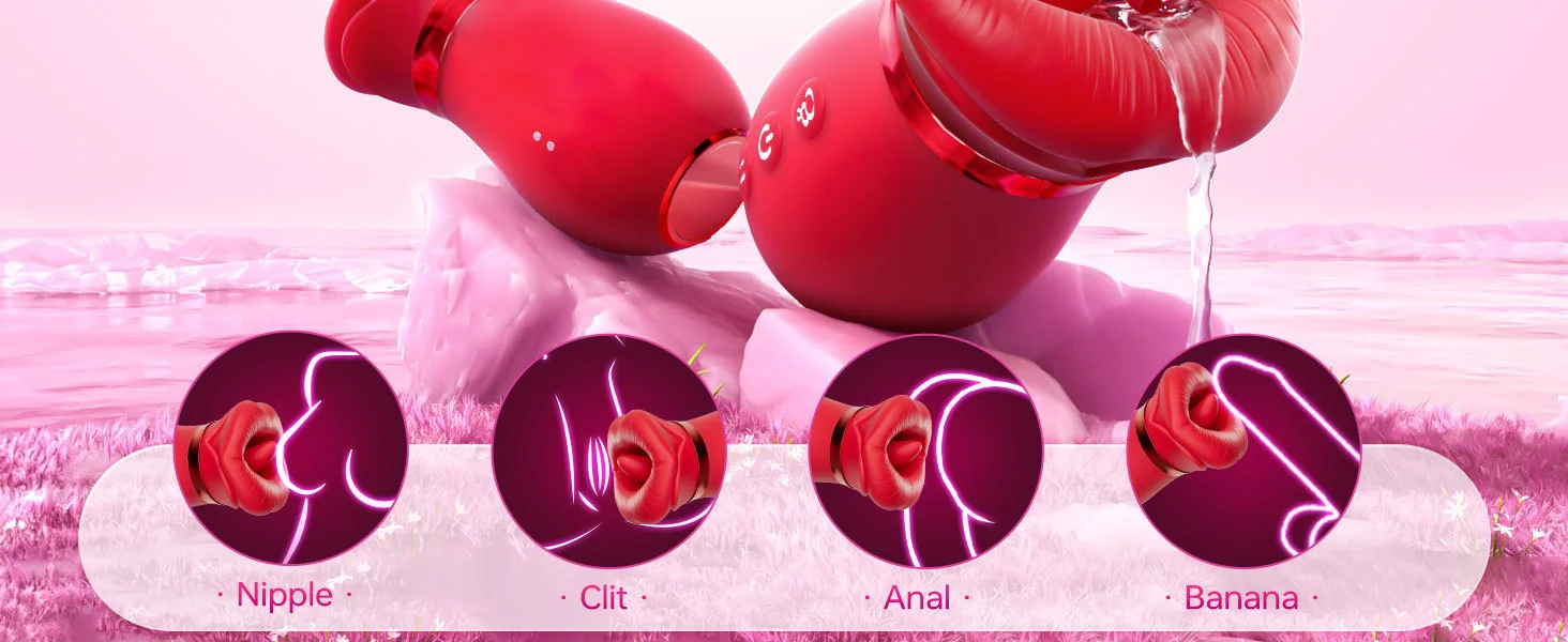 Lip-Shaped Licking, Sucking & Vibrating Women's Adult Stimulator — product detail