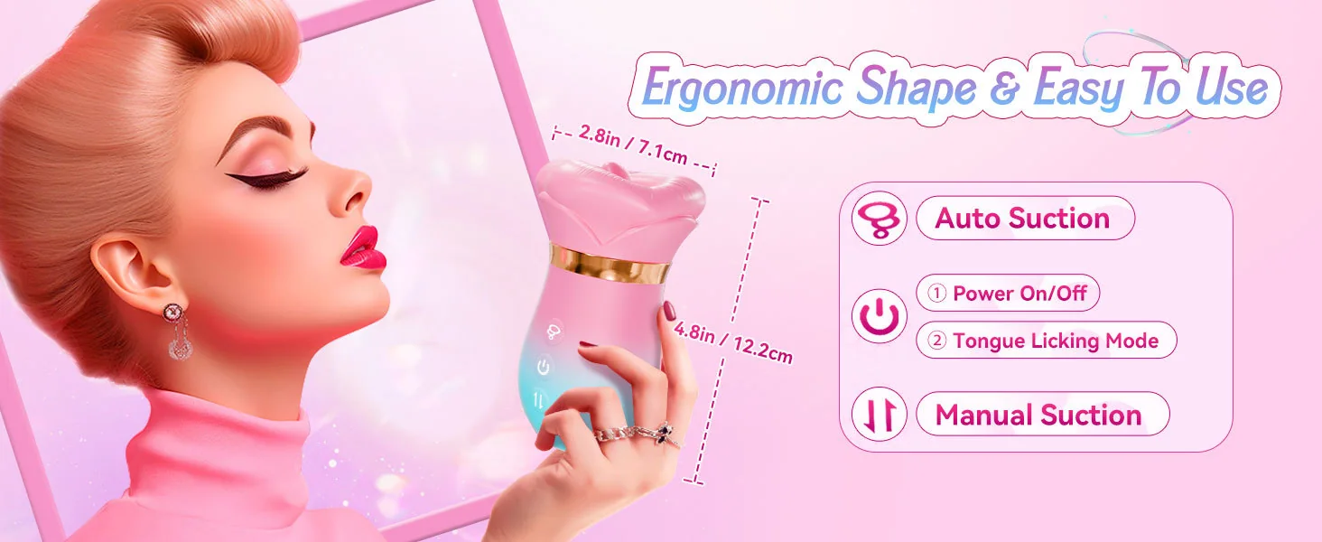 Gradient Red Lips App-Controlled Licking and Suction Vibrator for Women — product detail