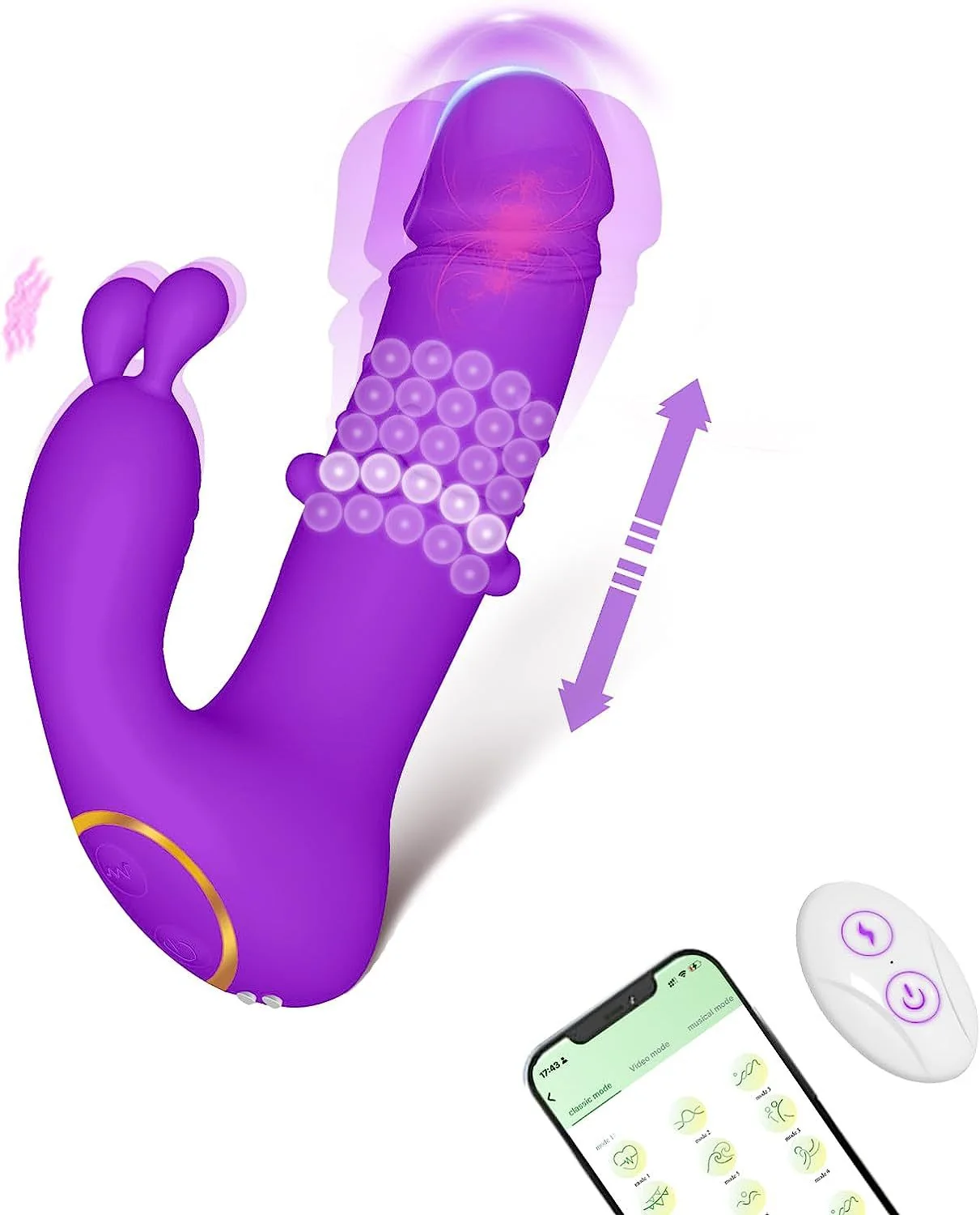 App-Controlled Wearable Rolling-Bead G-Spot Vibrator — product detail