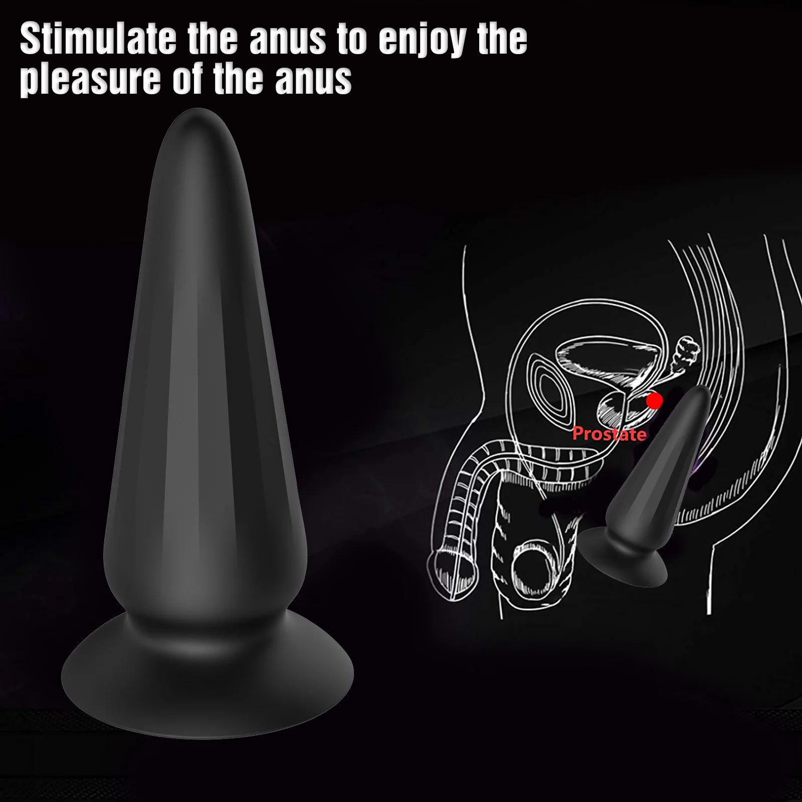 10-Mode Pointed Vibrating Anal Plug with Wireless Remote Control — product detail