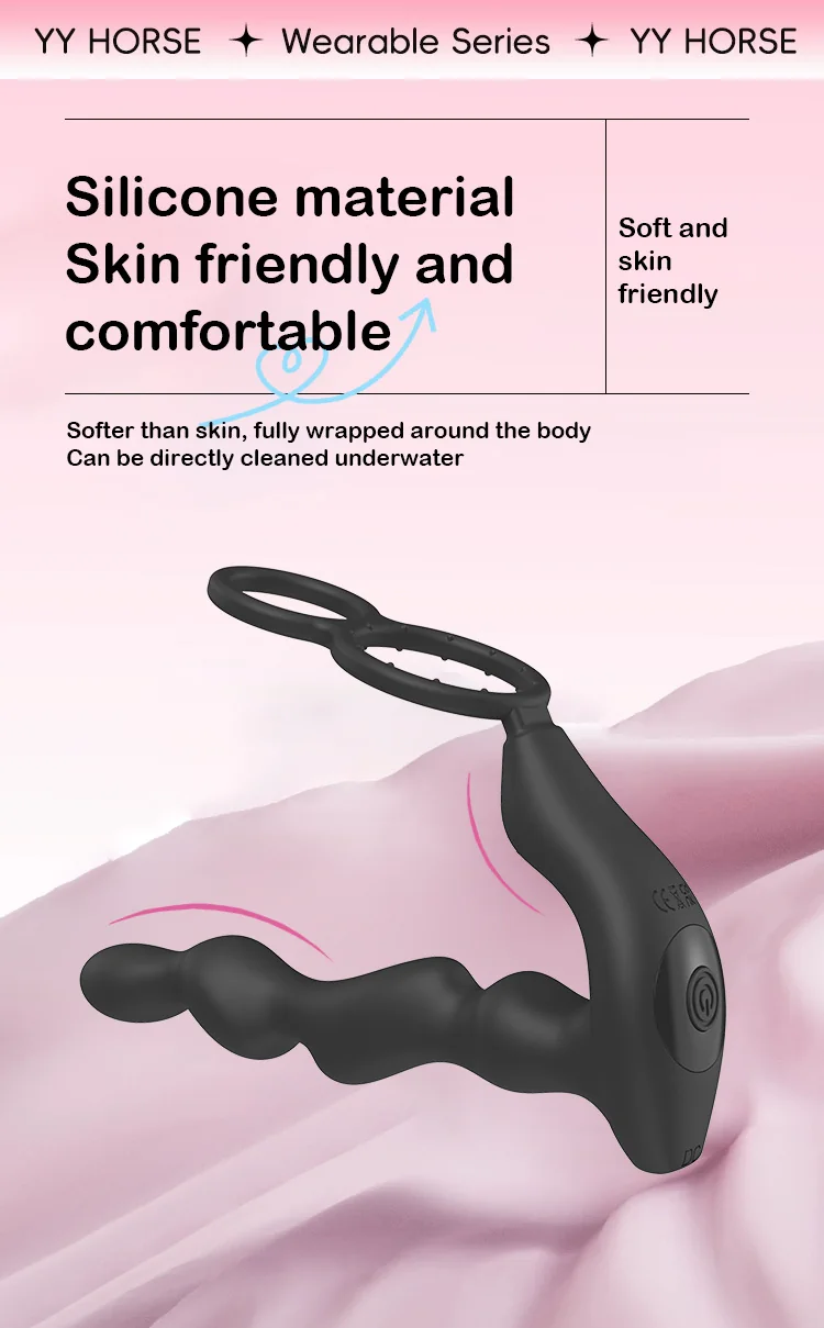 Remote-Controlled 10-Mode Vibrating Beaded Anal Plug for Men — product detail