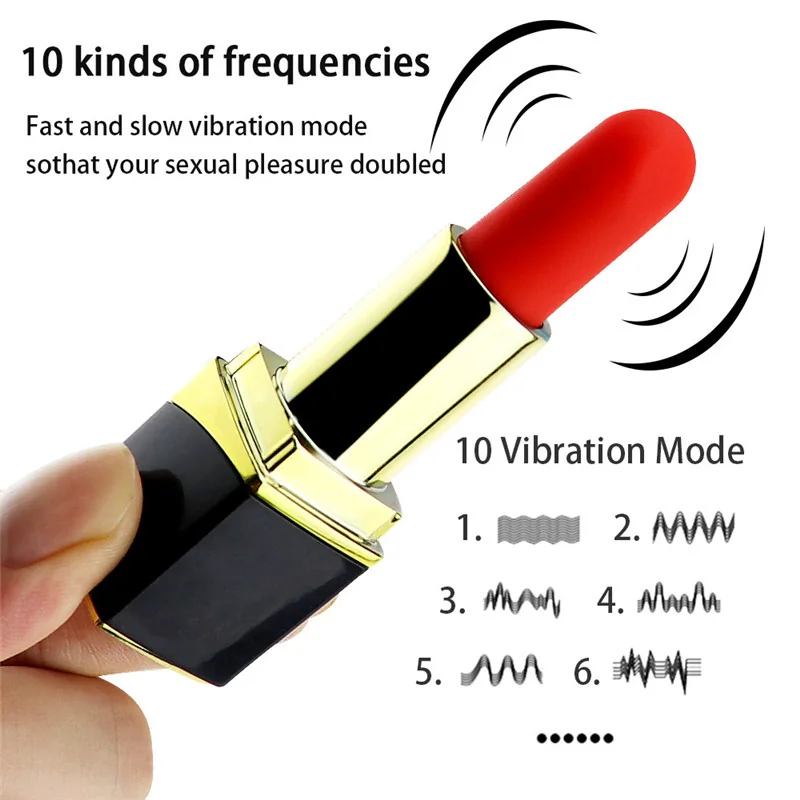 Wireless Lipstick-Style Bullet Vibrator for Women, 2.4 × 2.4 × 9.2 cm — product detail