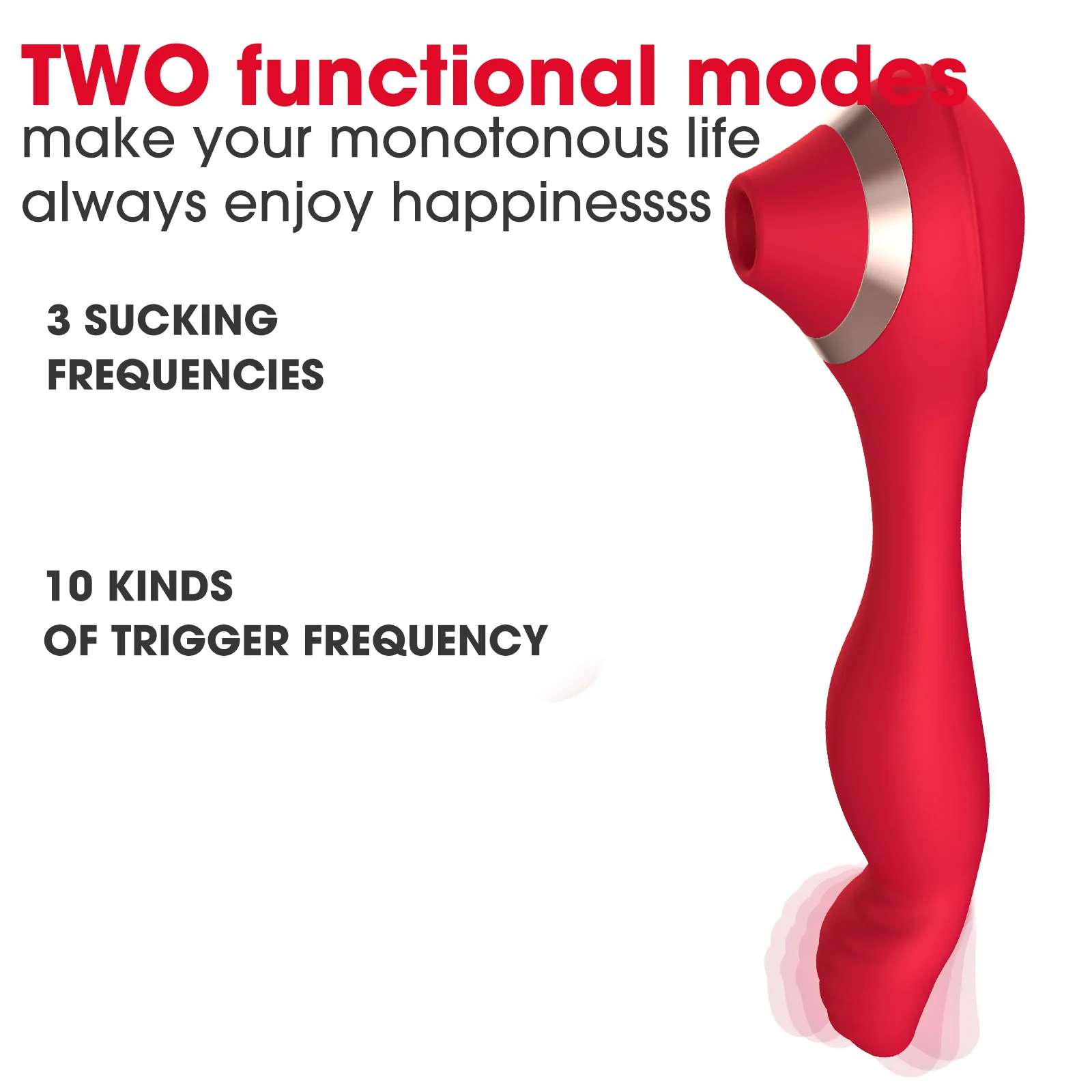 7-Mode Vibrating, Thrusting & Suction Massager — product detail