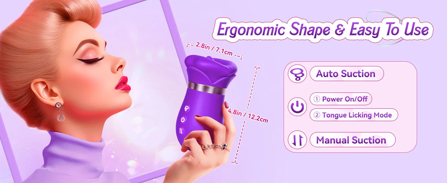 Lip-Shaped Licking, Sucking & Vibrating Women's Adult Stimulator — product detail