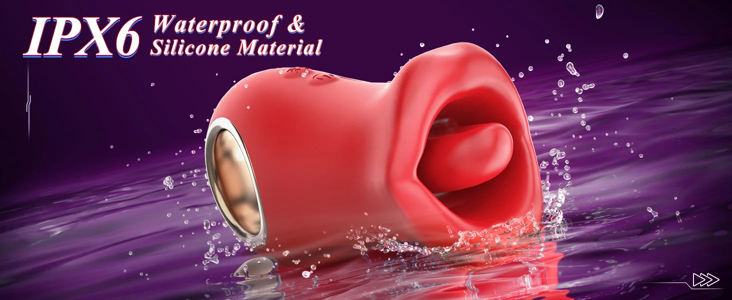 Red Lips Licking-Style Vibrator for Women, 14.3 cm — product detail