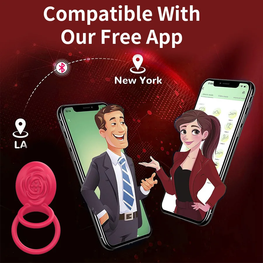 App-Controlled Vibrating Cock Ring for Men and Couples — product detail
