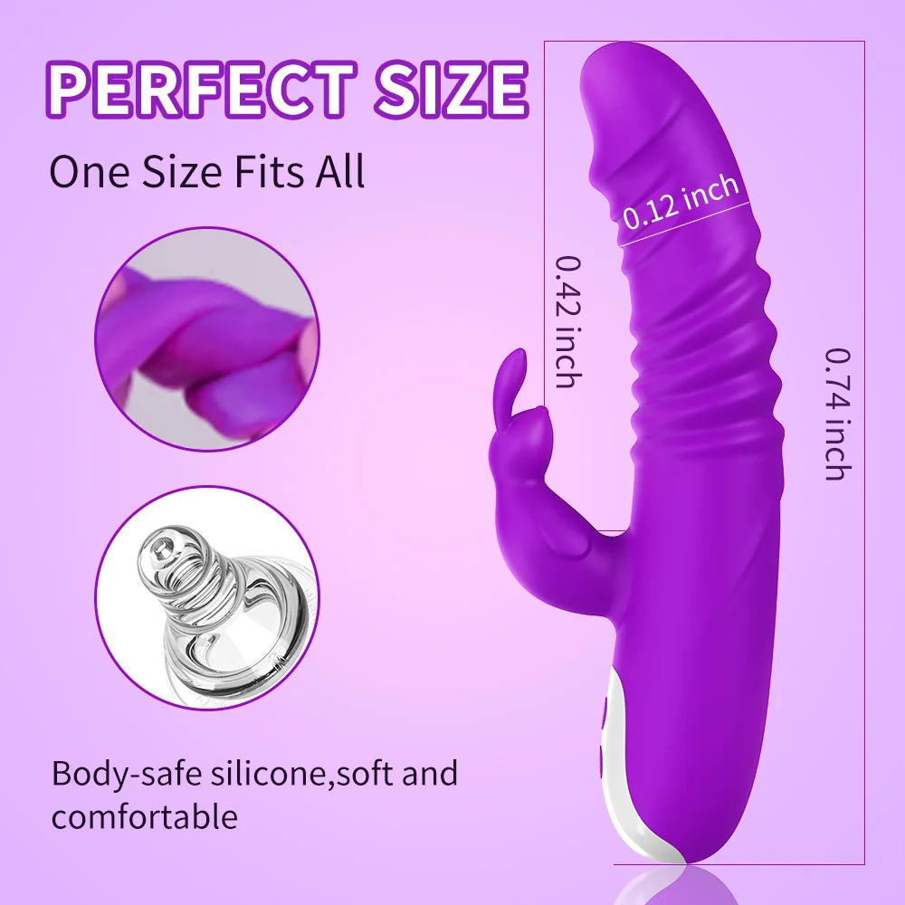 Women's Rabbit Vibrator and G-Spot Massager, 21.5 cm — product detail