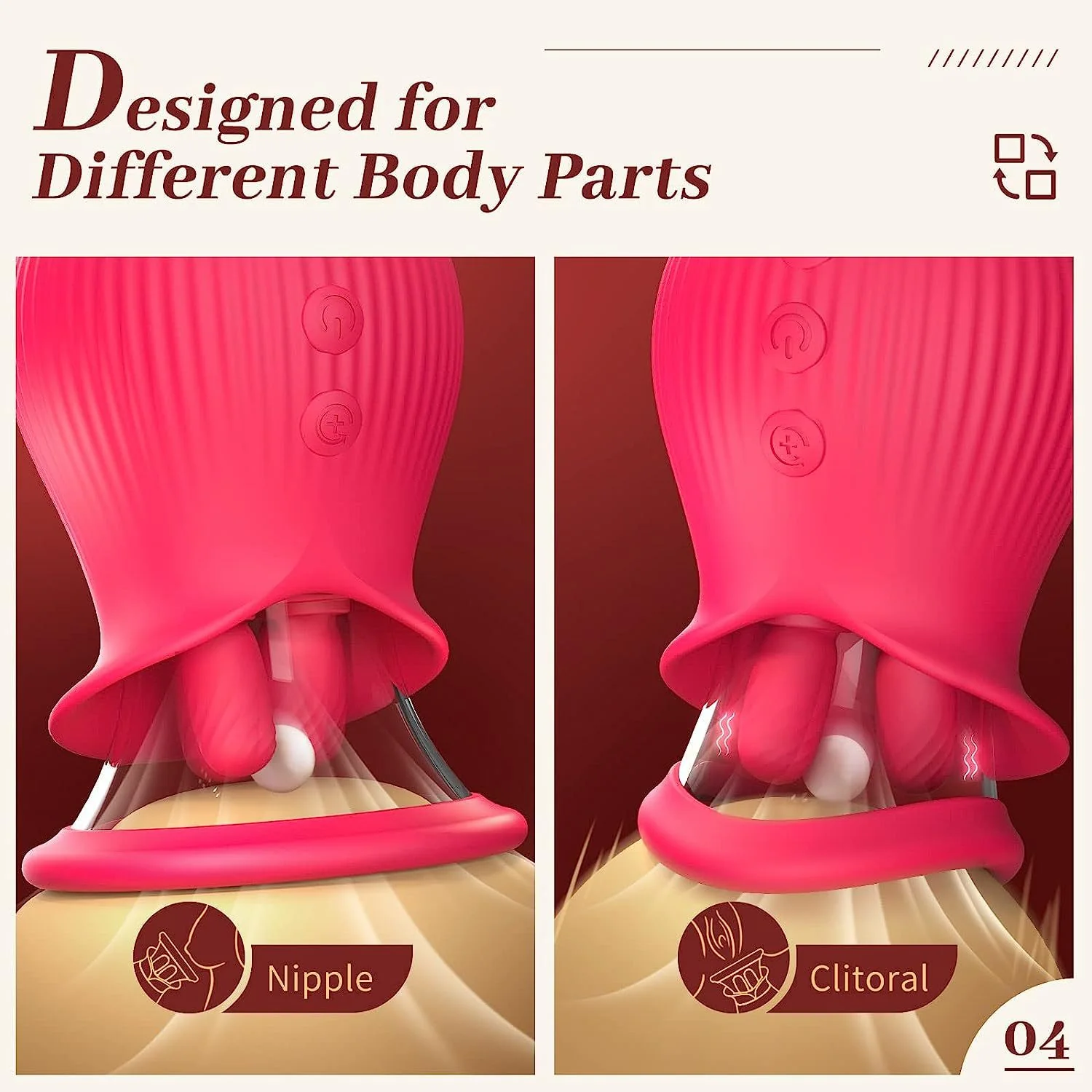 Flower-Tongue Licking, Sucking & Vibrating Clitoral Stimulator — product detail