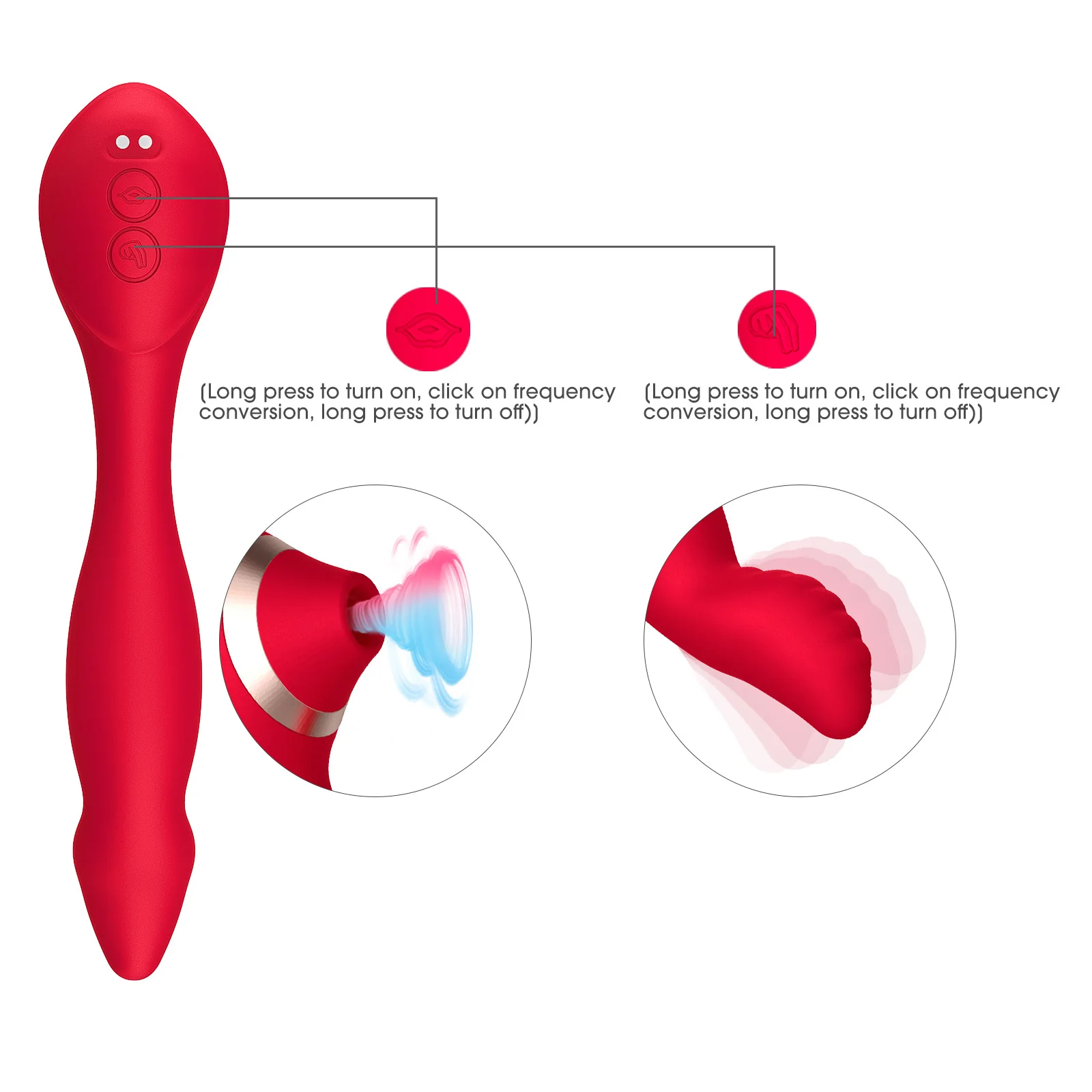 7-Mode Vibrating, Thrusting & Suction Massager — product detail
