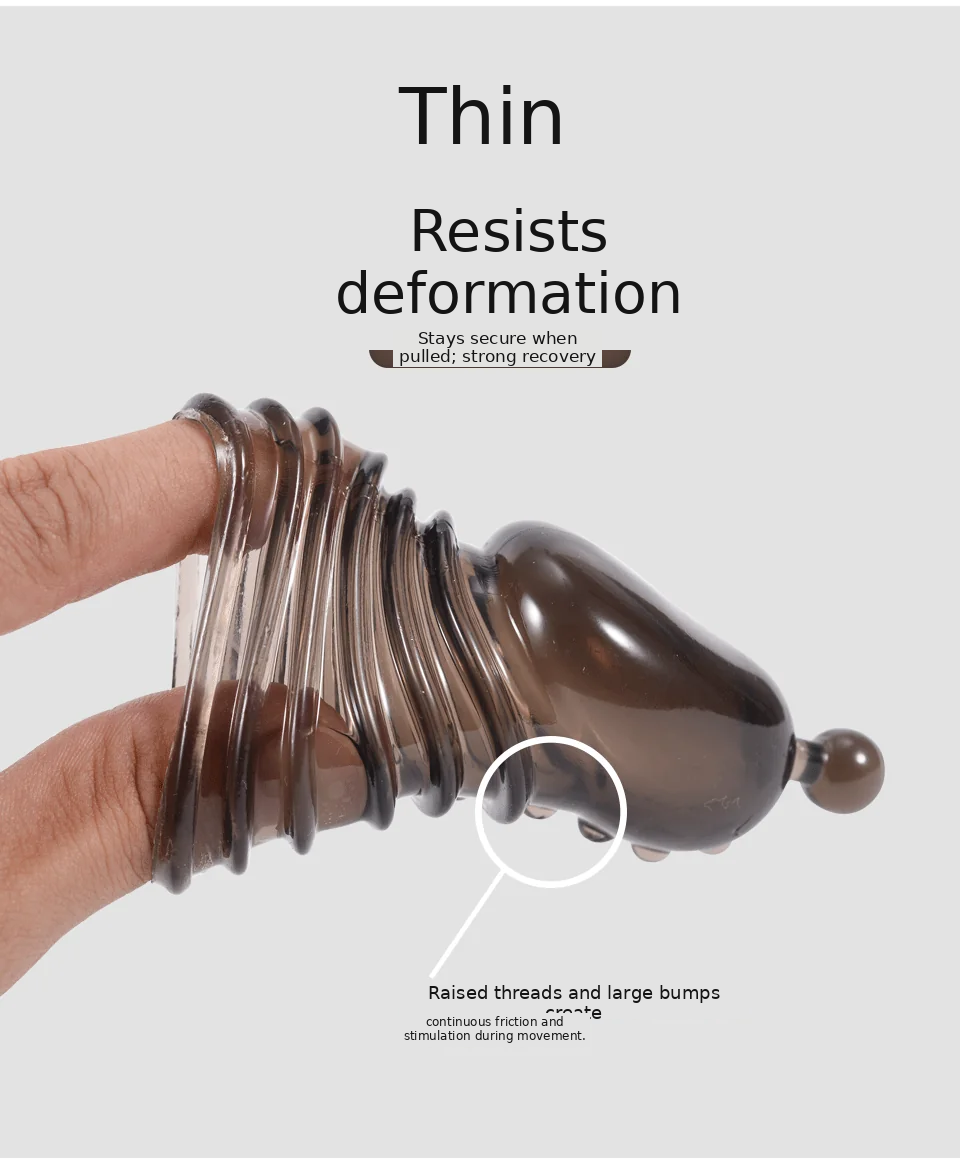 Extended Textured Penis Sleeve — product detail