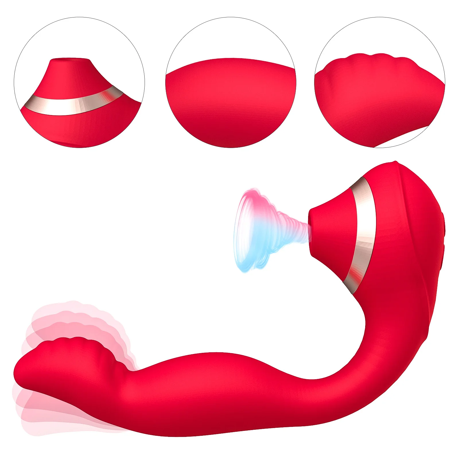 7-Mode Vibrating, Thrusting & Suction Massager — product detail