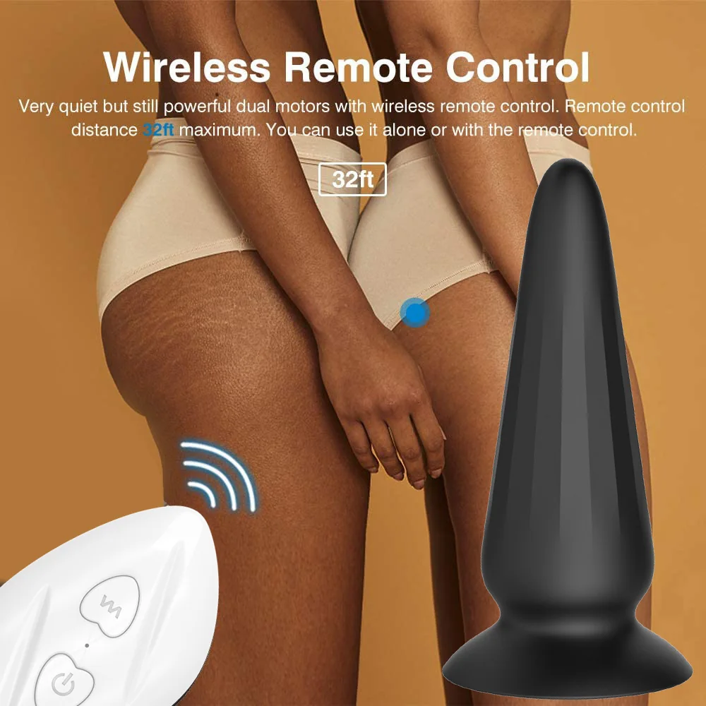 10-Mode Pointed Vibrating Anal Plug with Wireless Remote Control — product detail