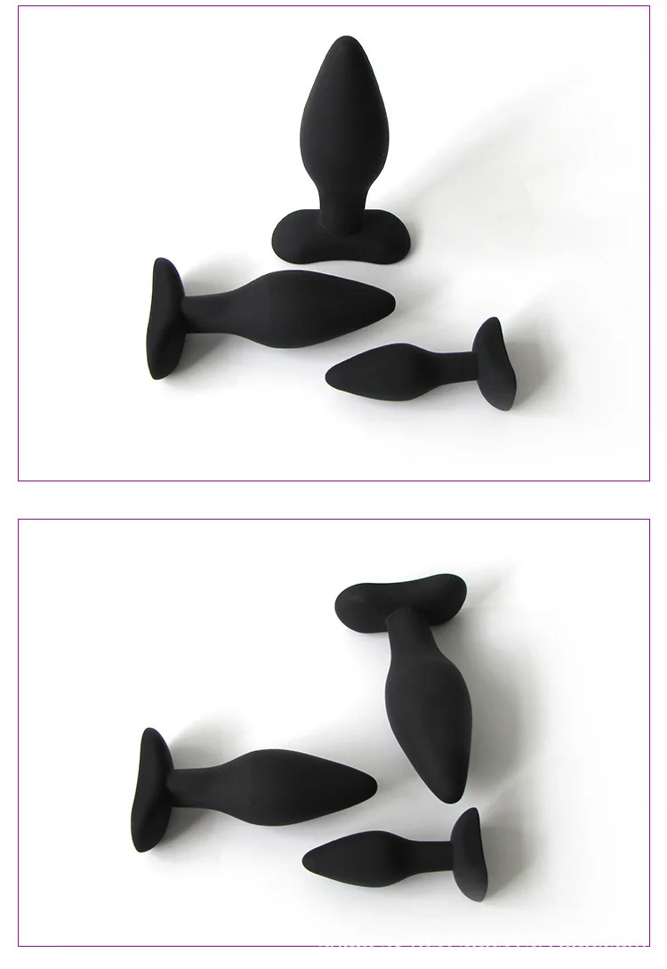 Silicone Anal Plug and Bead 3-Piece Adult Toy Set — product detail