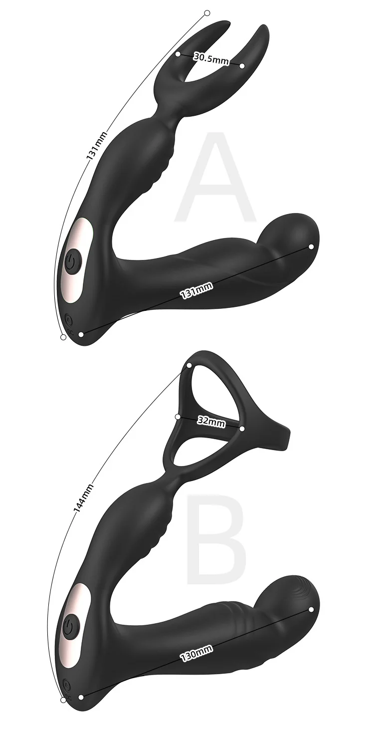 App-Controlled Vibrating Prostate Massager & Ring — product detail