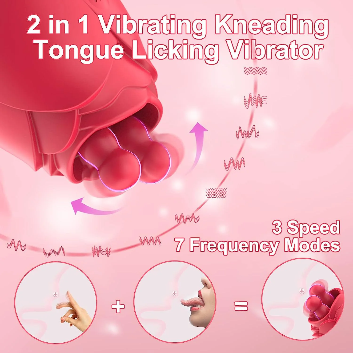 Rose-Style Dual-Tongue Vibrator — product detail