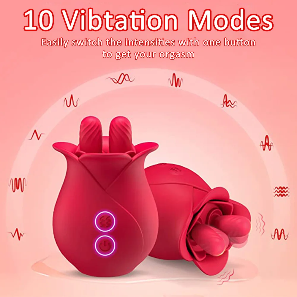 Rose-Style Dual-Tongue Vibrator — product detail